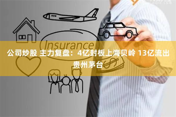 公司炒股 主力复盘：4亿封板上海贝岭 13亿流出贵州茅台