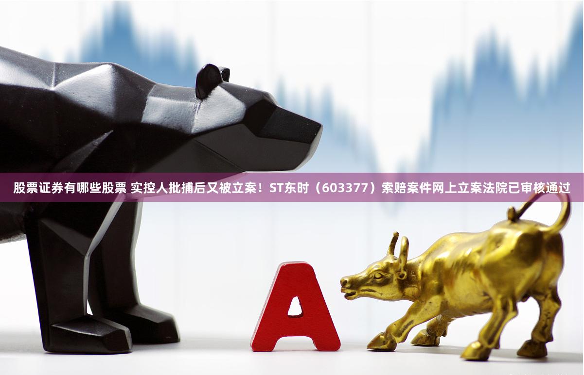 股票证券有哪些股票 实控人批捕后又被立案！ST东时（603377）索赔案件网上立案法院已审核通过