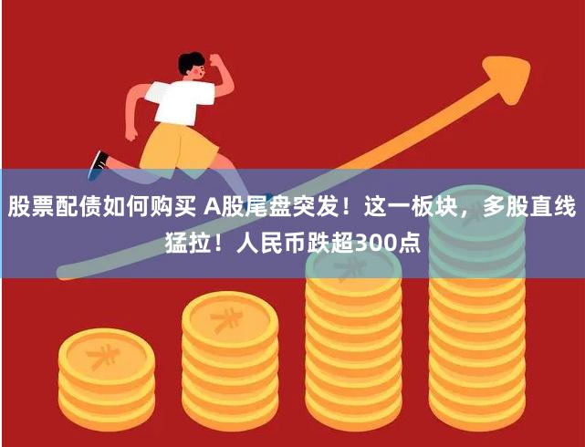 股票配债如何购买 A股尾盘突发！这一板块，多股直线猛拉！人民币跌超300点